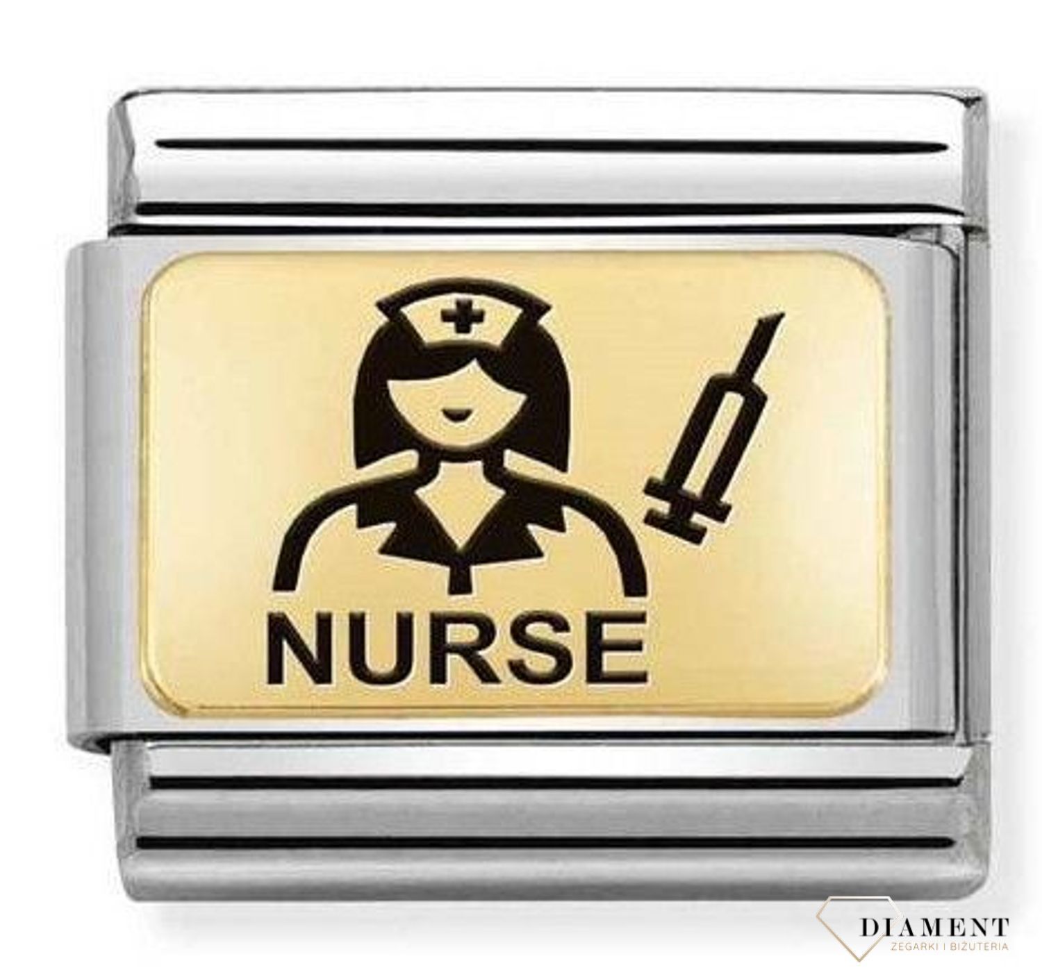 Nomination Link 18K zawieszka złoto 'Pielęgniarka' 030166 17 ✓ Zawieszki Nomination ✓ Wyjątkowy prezent ✓ Nomination ✓ Bransoletka Nomination ✓ Bransoletka ze stali ✓ Gwarancja najniżs.jpg